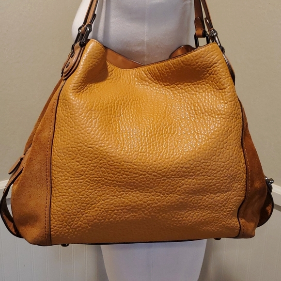 Coach Edie 42 mixed leathers squash color - Picture 3 of 15